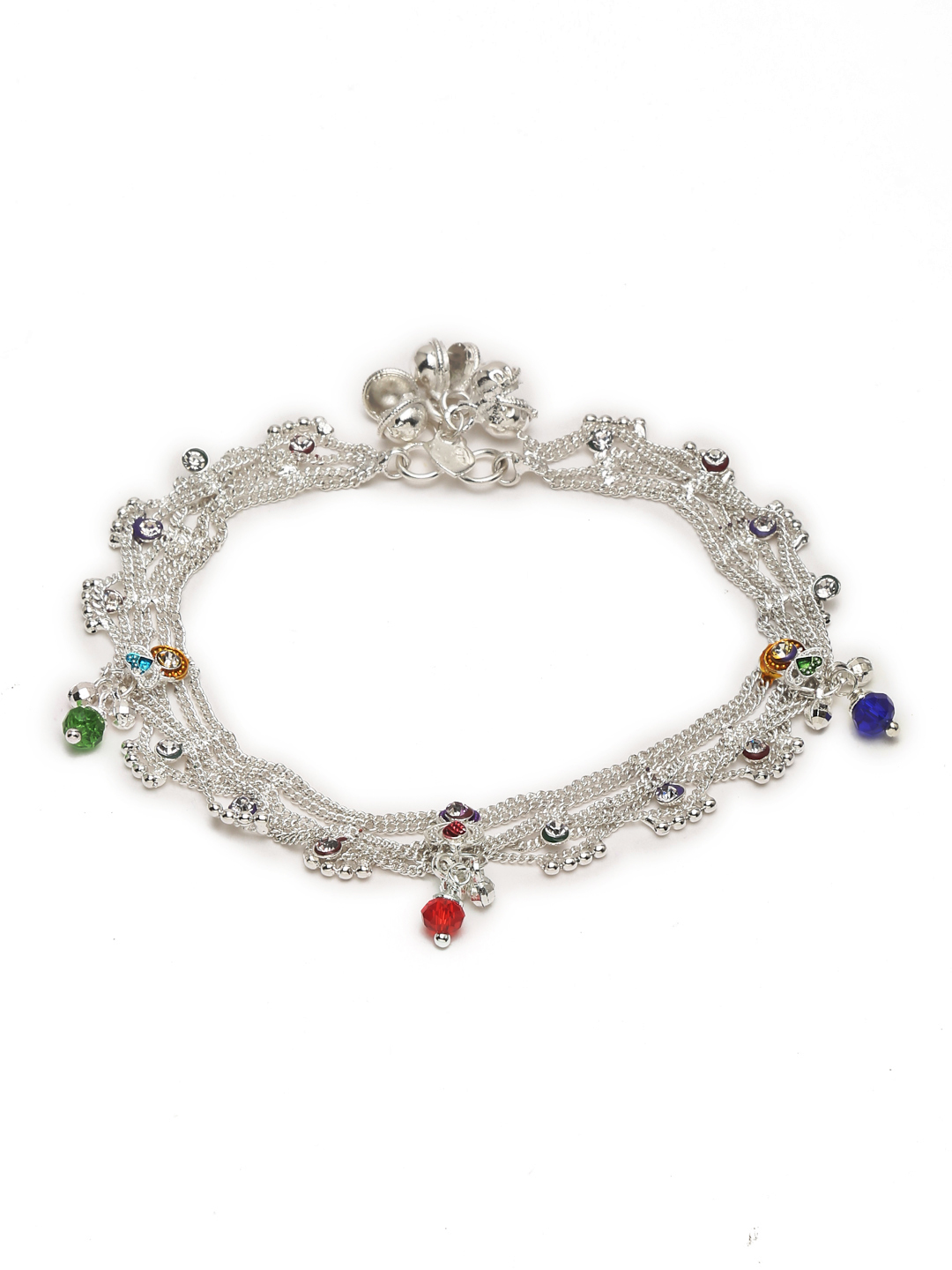 YouBella Jewellery Silver Plated Stylish Handmade Anklets for Girls and Women
